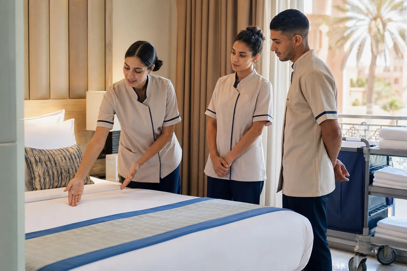 Formation au service des étages et au housekeeping dans un hôtel